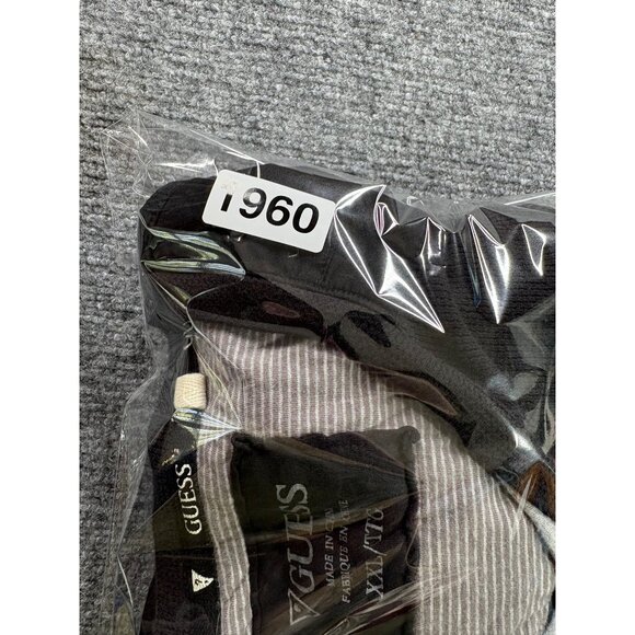 Guess Shirt Mens XXL Black Long Sleeve V-Neck Waffle‎ Knit Henley Runs Small - Picture 11 of 11